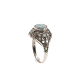 Kaleidoscope Of Color - Estate Sterling Silver Opal Ring  (ER112)