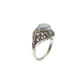 Kaleidoscope Of Color - Estate Sterling Silver Opal Ring  (ER112)