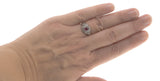 Mon Chéri - Estate Sterling Silver Natural Ruby & Seed Pearl Filigree Ring  (ER060)