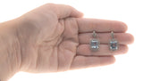 Tranquil Blue - Estate Sterling Silver Blue Topaz Filigree Earrings (EE137)
