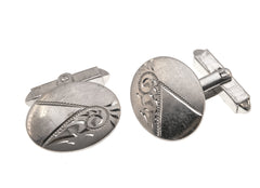 Cocktail Hour Art Deco Sterling Silver Cuff Links (ADA020)