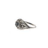 Blue Bayou - Estate Sterling Silver Sapphire & Seed Pearl Ring (ER059)