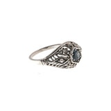 Blue Bayou - Estate Sterling Silver Sapphire & Seed Pearl Ring (ER059)