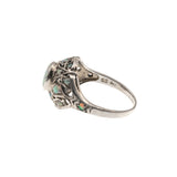 Kaleidoscope Of Color - Estate Sterling Silver Opal Ring  (ER112)