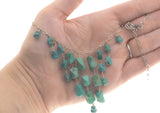 Blue Lagoon Waterfall - Vintage Sterling Silver Turquoise Necklace