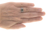 Jewel Of The Amazon - Estate Sterling Silver Natural Peridot & Seed Pearl Ring   (ER159)