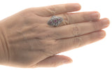 Oysters & Wine - Estate Sterling Silver Ruby & Seed Pearl Ring (ER062)