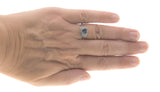Daydream - Estate Sterling Silver Natural Blue Topaz Filigree Ring (ER120)