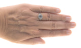 Blue Sky - Estate Sterling Silver Natural Blue Topaz Filigree Ring (ER105)