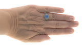 Kaleidoscope Of Blues - Estate Sterling Silver Blue Opal Ring (ER115)