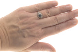 Blue Bayou - Estate Sterling Silver Sapphire & Seed Pearl Ring (ER059)