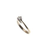 Everlasting Promise - Vintage 18K Diamond Solitaire Cathedral Ring (VR296)