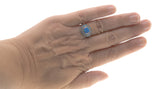 Kaleidoscope Of Blues - Estate Sterling Silver Blue Opal Ring (ER115)