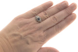 Blue Bayou - Estate Sterling Silver Sapphire & Seed Pearl Ring (ER059)
