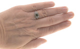 Jewel Of The Amazon - Estate Sterling Silver Natural Peridot & Seed Pearl Ring   (ER159)