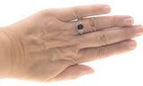 Red Red Wine - Estate Sterling Silver Natural Garnet Filigree Ring  (ER109)