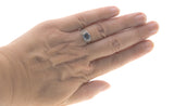 Daydream - Estate Sterling Silver Natural Blue Topaz Filigree Ring (ER120)