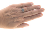 Blue Sky - Estate Sterling Silver Natural Blue Topaz Filigree Ring (ER105)