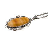 Arabesques -Art Deco Sterling Silver Agate Pendant (ADP002)