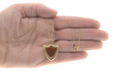 Jewelled Shield - Victorian 9K Carnelian Engraved Locket (VICP054)