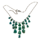 Blue Lagoon Waterfall - Vintage Sterling Silver Turquoise Necklace