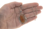 Arabesques -Art Deco Sterling Silver Agate Pendant (ADP002)