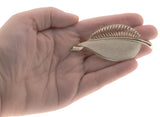 Leather & Gold - Vintage Marcel Boucher Gold Tone Leaf Brooch (VBR150)