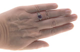 Color Change Adornment - Estate Sterling Silver Lab Created Alexandrite Ring  (ER217)