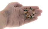 Jewelled Wreath - Vintage D'Orlan Gold Plated Enamel Brooch (VBR034)