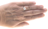 Glowing Nature - Estate Sterling Silver Freshwater Pearl CZ Ring (ER229)