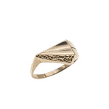 Retro Elegance - Vintage 10K Gold Fan Ring (VR570)