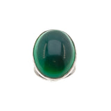 Rainforest - Art Deco Sterling Silver Chrysoprase Ring (ADR210)