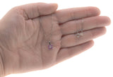 Petite Fleur - Vintage 10K/14K White Gold Pink Sapphire, Diamond Pendant & Chain (VP128)