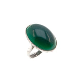 Rainforest - Art Deco Sterling Silver Chrysoprase Ring (ADR210)