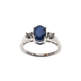 Timeless & Classic - Vintage 14K White Gold Sapphire & Diamond Ring (VR586)