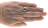 Sapphire Royale - Vintage Platinum Natural Sapphire & Fancy Diamond Ballerina Ring (VR634)