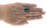 Rainforest - Art Deco Sterling Silver Chrysoprase Ring (ADR210)