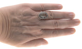 Dew Drop - Vintage Sterling Silver Green Amethyst Ring (VR648)