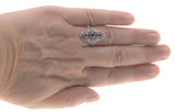 Purple Rain - Estate Sterling Silver Natural Amethyst & Seed Pearl Filigree Ring (ER209)