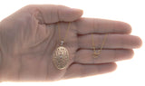 Sentimental Intricacies - Vintage 9K Gold & Crystal Silk Lined Filigree Locket (VP139)