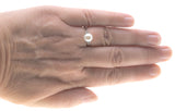 Treasure Island - Estate Sterling Silver Freshwater Pearl & CZ Ring (ER228)