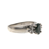 Roses Are Red Sapphires Are Blue - Vintage 14K White Gold Sapphire & Diamond Ring (VR588)