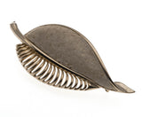 Leather & Gold - Vintage Marcel Boucher Gold Tone Leaf Brooch (VBR150)