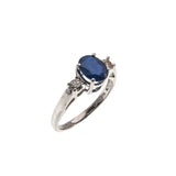 Timeless & Classic - Vintage 14K White Gold Sapphire & Diamond Ring (VR586)