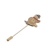 Frosty The Snowman - Vintage Retro Gold Plated Enamel Snowman Pin (VBR029)
