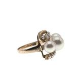 Sea Spray -  Vintage 14K Gold Cultured Pearl Ring (VR564)