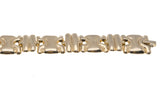 Links Of Gold - Vintage Gold Tone Fancy Link Bracelet (VB059)