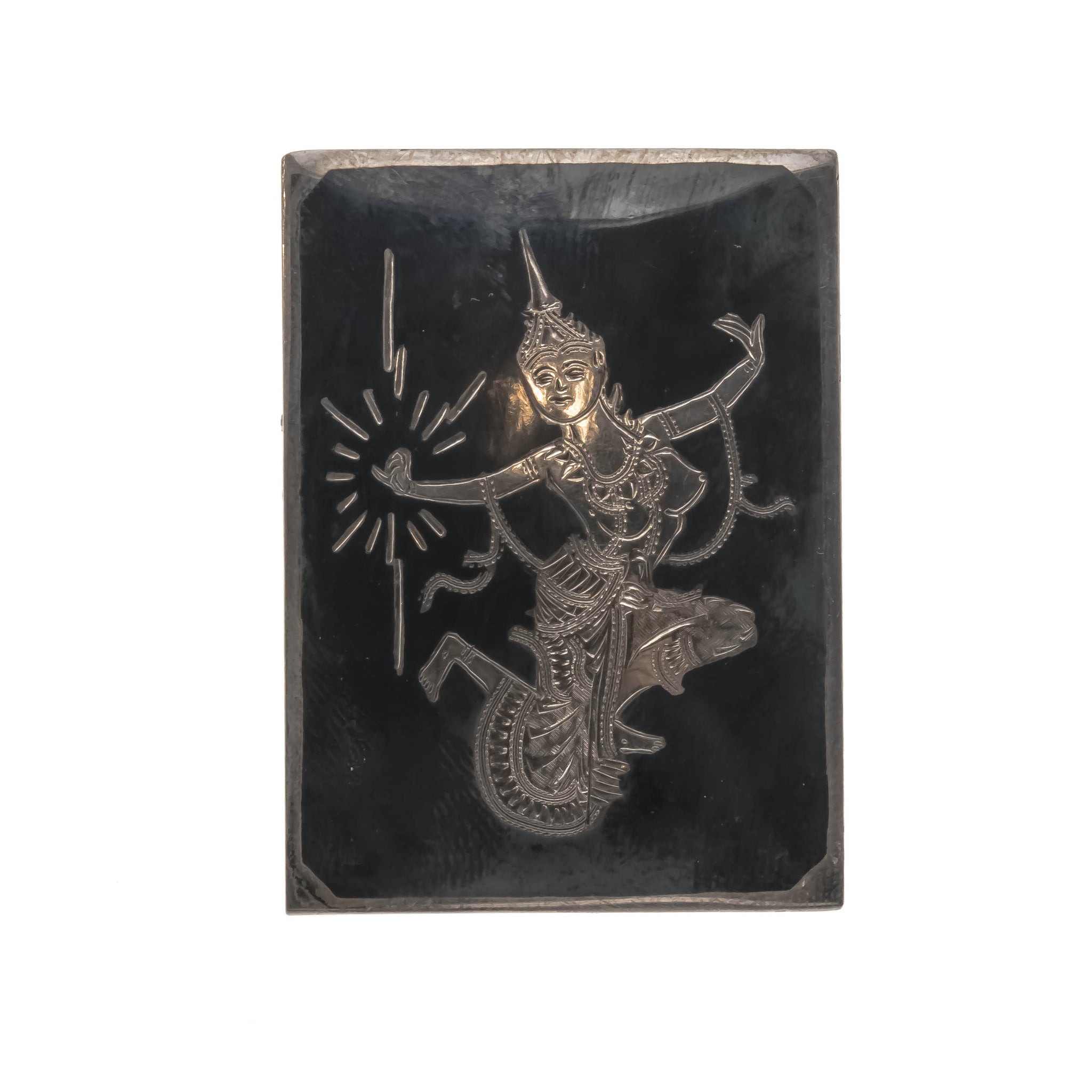 Niello Treasure - Vintage Sterling Silver Siam Brooch (VBR016)
