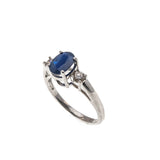 Timeless & Classic - Vintage 14K White Gold Sapphire & Diamond Ring (VR586)