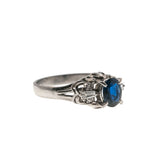 Blue Royale - Vintage Retro Platinum Ceylon Blue Sapphire & Diamond Ring (VR612)